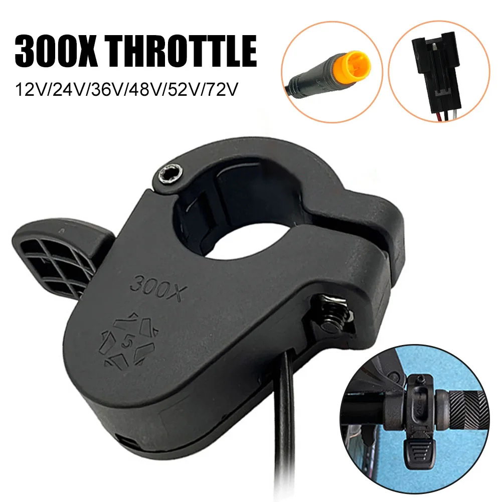 

E-Bike Thumb Throttle Accelerator Control for Right/Left Hand Finger Throttle for 24V 36V 48V 52V 72V Electric Bikes Scooters