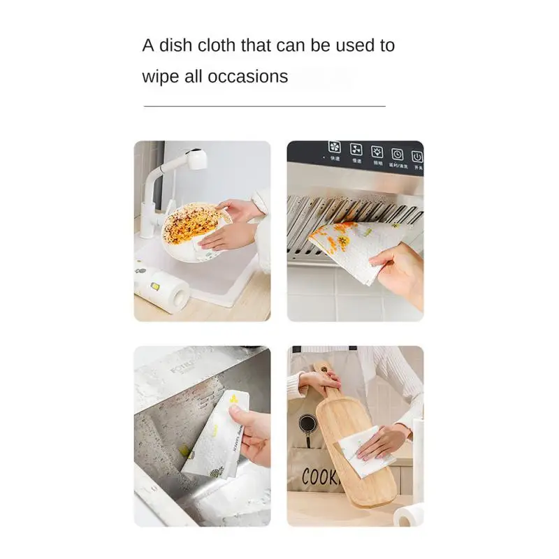 

Anti-oil Dish Towels 20x20cm Thickened Dry And Wet Dishcloth Little Fresh Kitchen Towels Kitchen Accessories Housework Printing