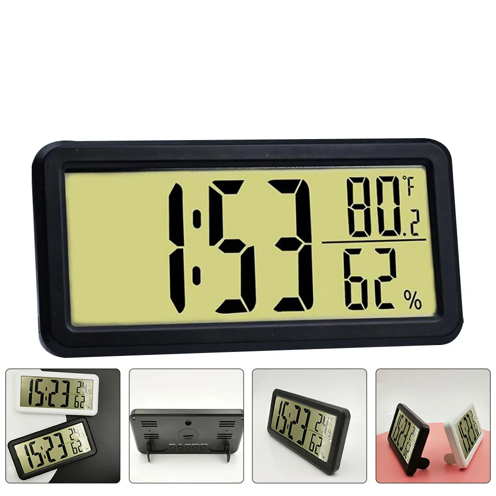 

LED Digital Alarm Clock Electric Home Bedroom Decorative Table Electronic Desktop 2-in-1 Clocks
