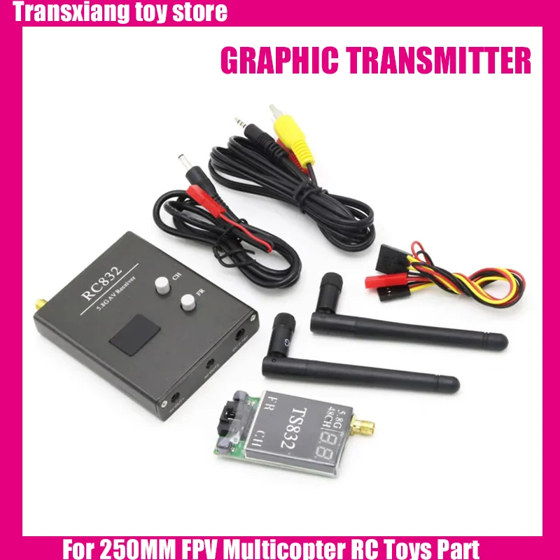 

5.8g Image Transmission 600mw Fpv Aerial Wireless Av Transmission Set Ts832 Rc832 48ch Aircraft Model Parts For Rc Toys