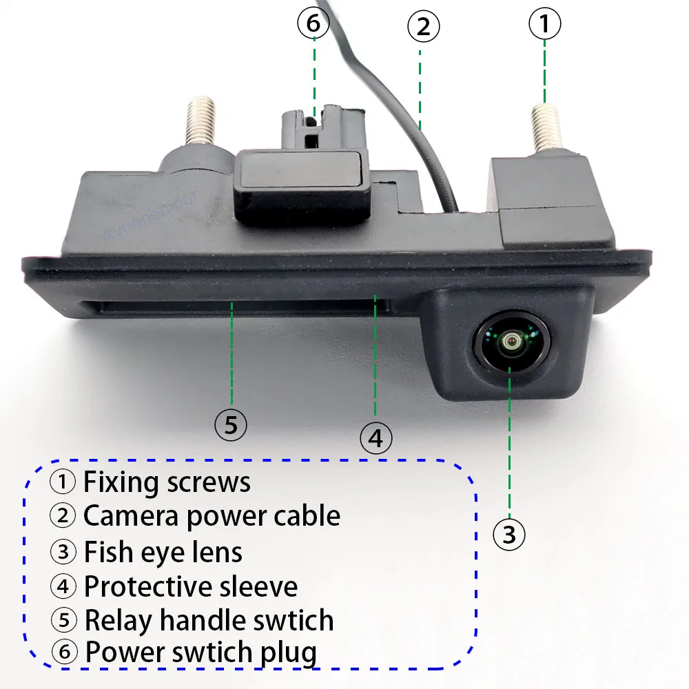Для Audi A3 A4 VW Touran Tiguan Caddy T5 T6 Polo/Skoda Speed Octavia Автомобиль Грузовик Ручка Камера заднего