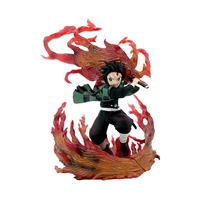 anime demon slayer kamado nezuko rengoku kyoujurou flame scene model decoration exquisite boxed figure gift toy