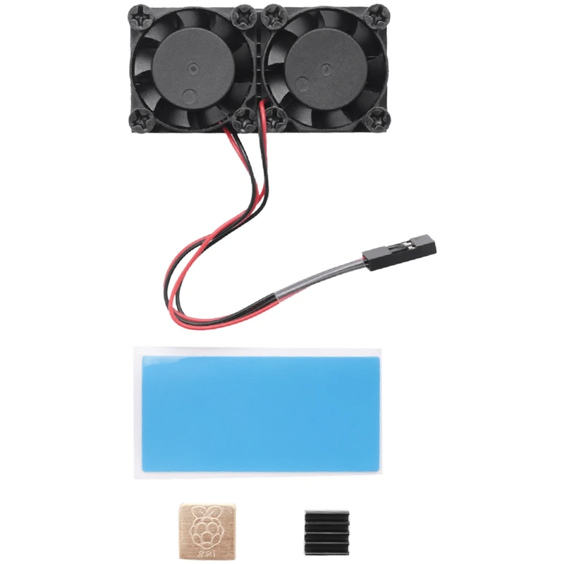 

for Raspberry Pi Dual Fan With Heat Sink Ultimate Double Cooling Fans Cooler for Raspberry Pi 3 Model B+ Plus Or 3B