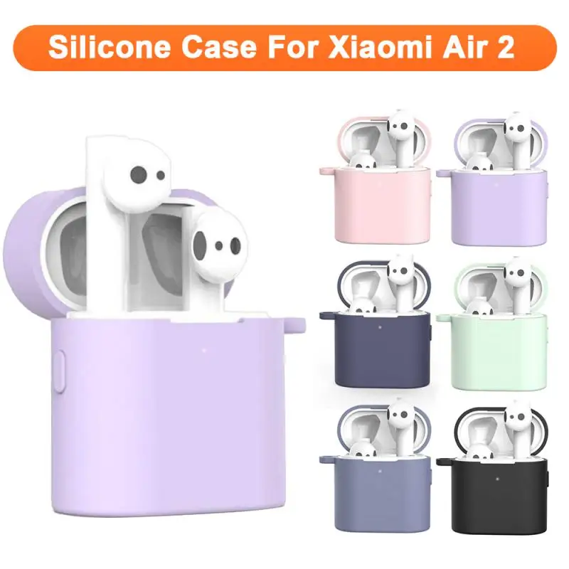 

Bluetooth Earphone Case For Xiaomi Air 2 Silicone Earphone Case Silicone Cover Hook Case Shell For Xiaomi Air 2 Accessories