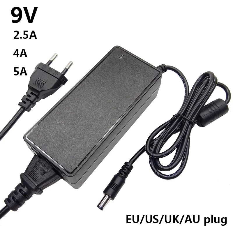 

9V 2.5A 4A 5A Universal Power Adapter Supply AC To DC 100-240V 9 Volt 9 V 9V2.5A 9V4A 9V5A Switching Adaptor Adaptador