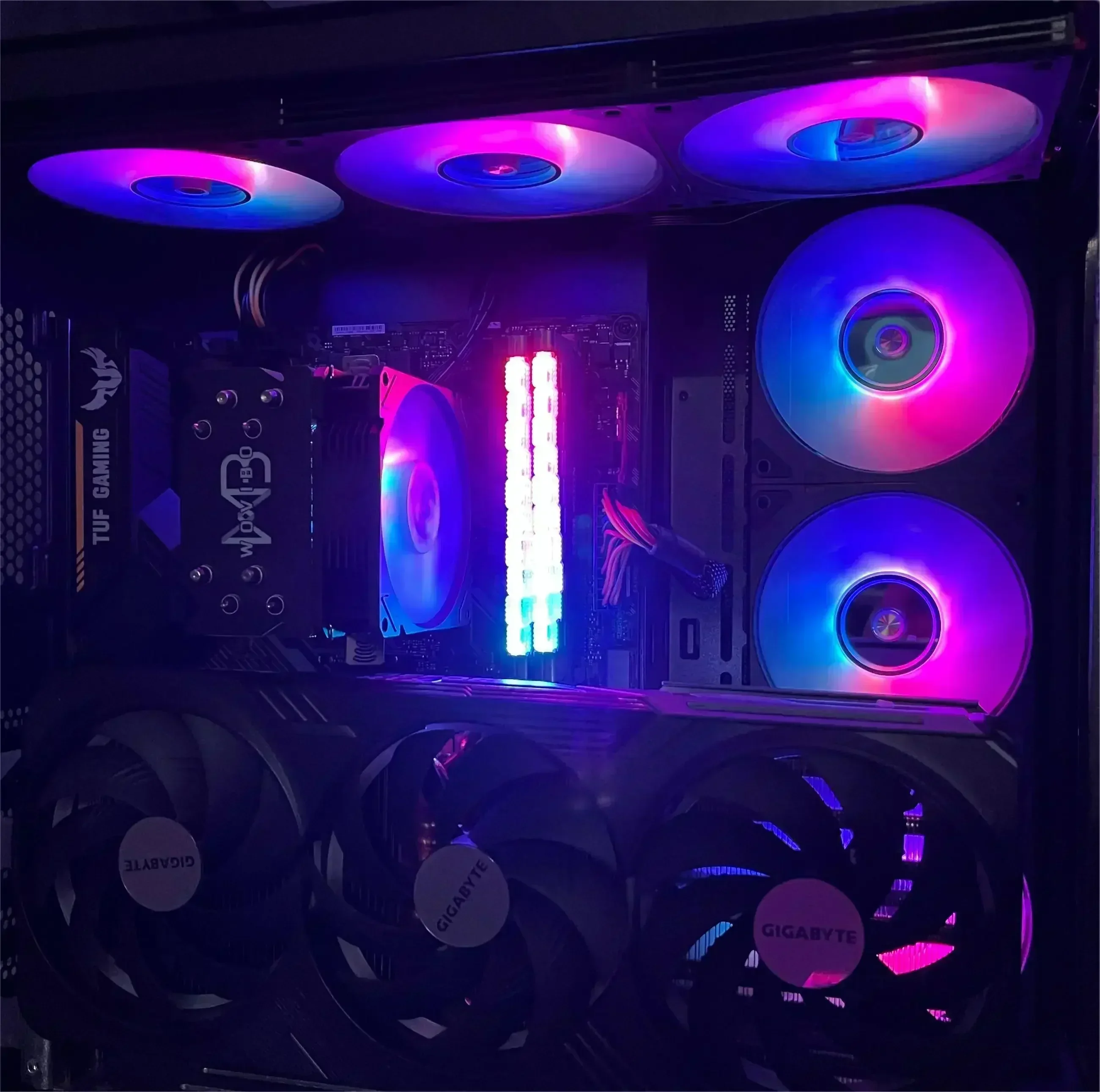 Wovibo ARGB RGB Вентилятор охлаждения процессора PWM 4PIN для Intel 115x 1200 1700 2011 X79 X99 AMD AM4 AM5