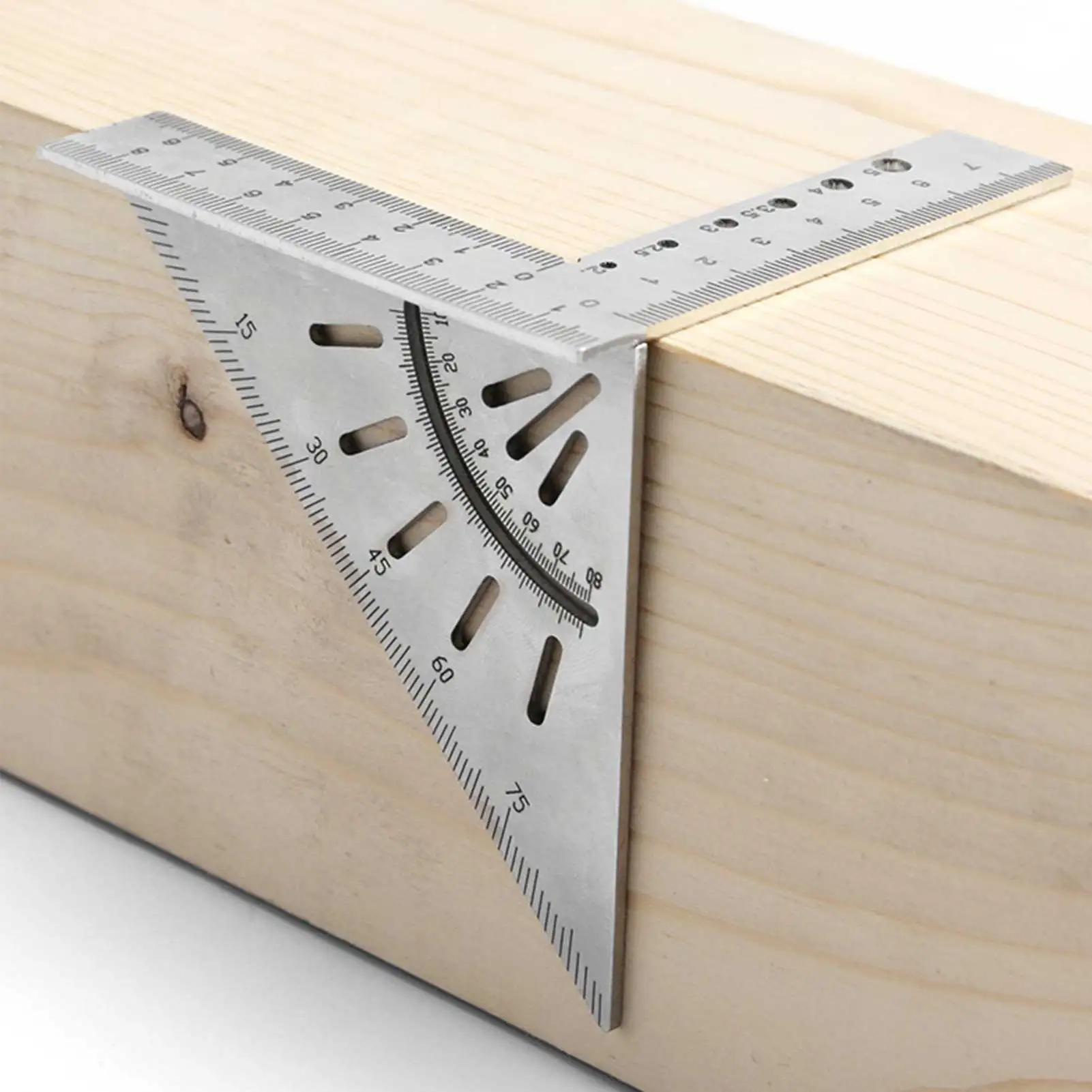

Woodworking Square Protractor 45/90 degrees Triangle Ruler stainless steel High Precision Layout Measuring Tool Carpenter Ruler