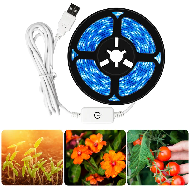 

Светодиодная водонепроницаемая лента полного спектра для выращивания растений, 220 В переменного тока