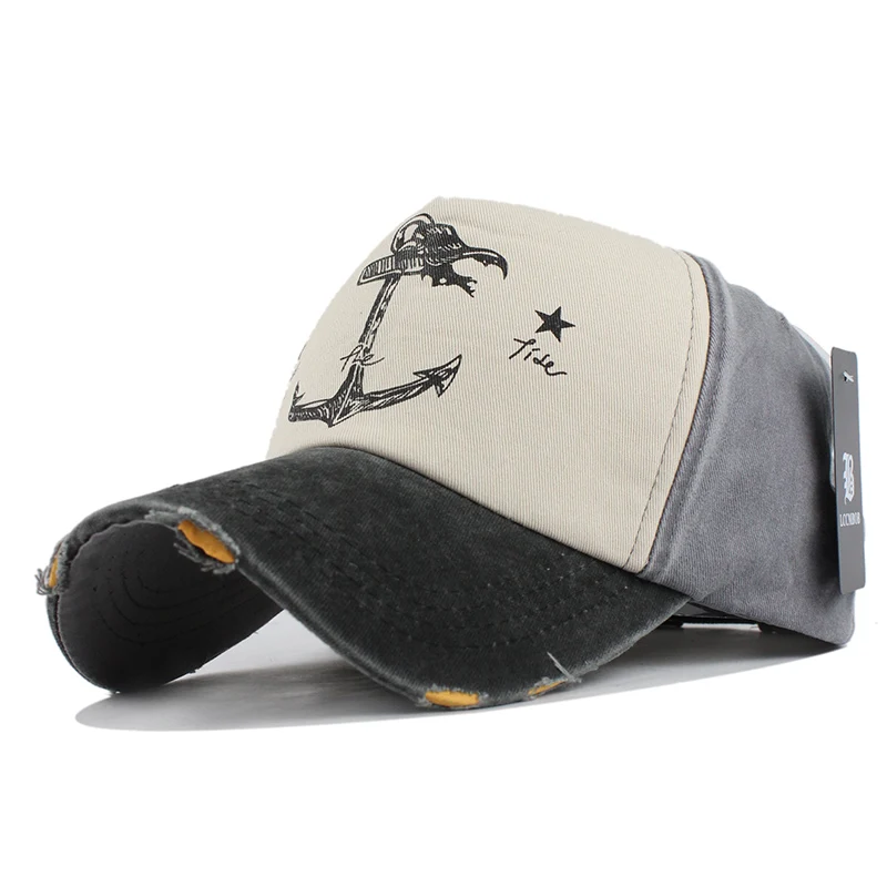 

2022 New Outdoor Leisure Spring and Autumn Couples Hats Cotton Baseball Hats for Men and Women Made Used Anchor Sun Hats