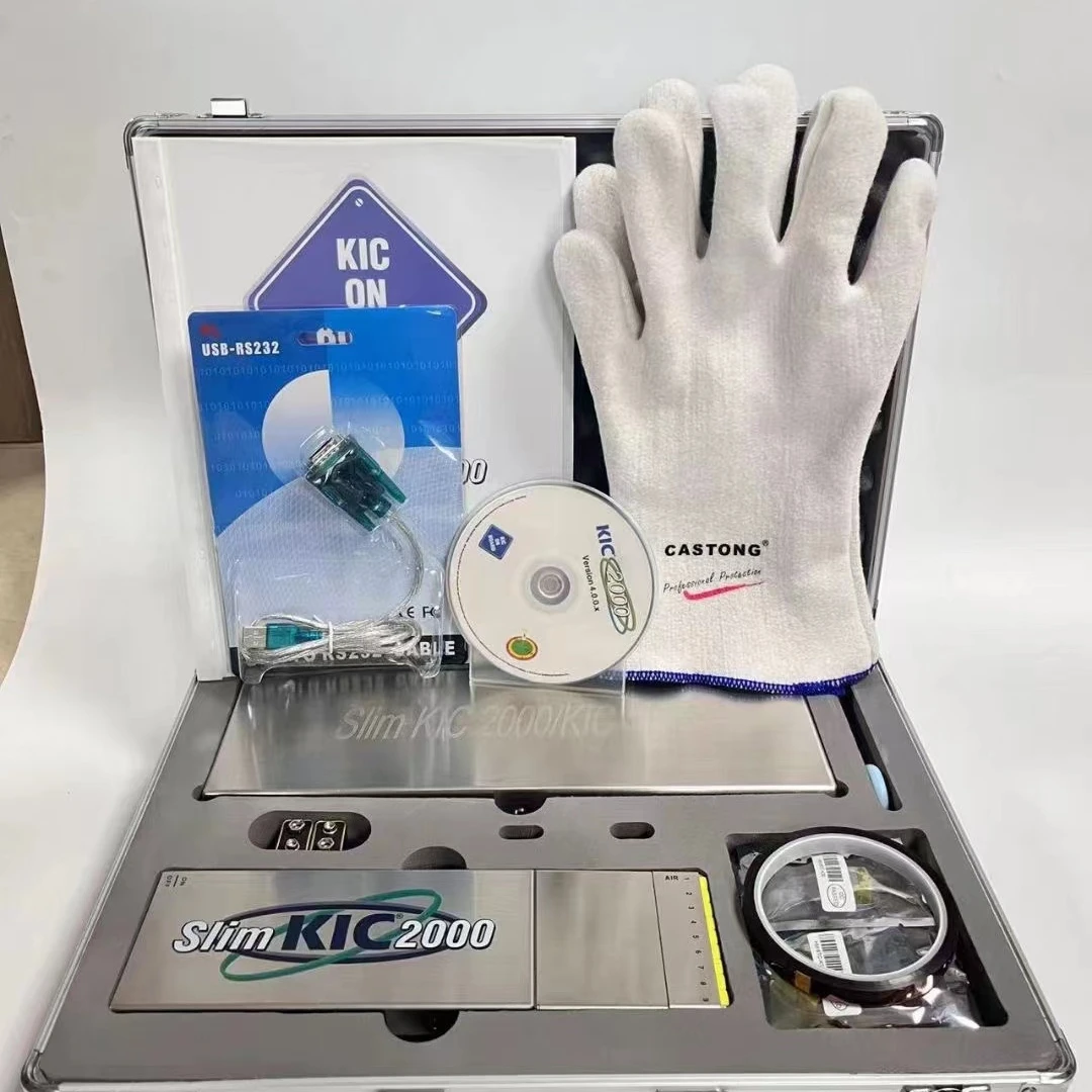 Высококачественный 9-канальный тонкий термопрофиль kic 2000 SMT для духовки kic2000