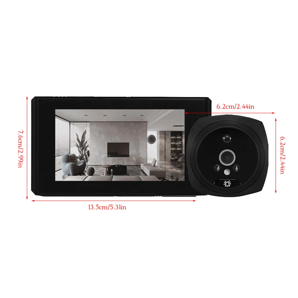 

Видеодомофон умный беспроводной Визуальный дверной экран Домашняя безопасность Противоугонная электронная камера наблюдения