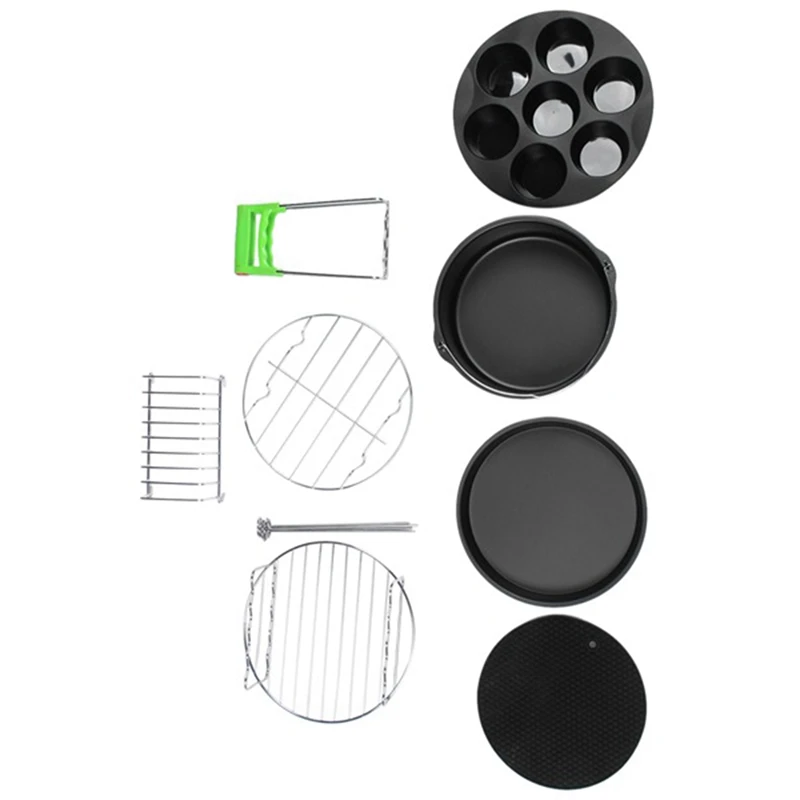 

13Pcs/Set 9 Inch Air Fryer Accessories,Air Fryer Oven Accessories Set With Cake Pan,Pizza Pan,Skewer Rack Air Fryer Kit