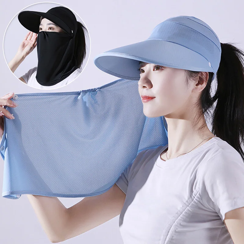 

Summer Version Of The Sun, Big Hat, Uv Resistant Female Protective Hat, Sunscreen Hat, Female Summer Face Mask, Veil