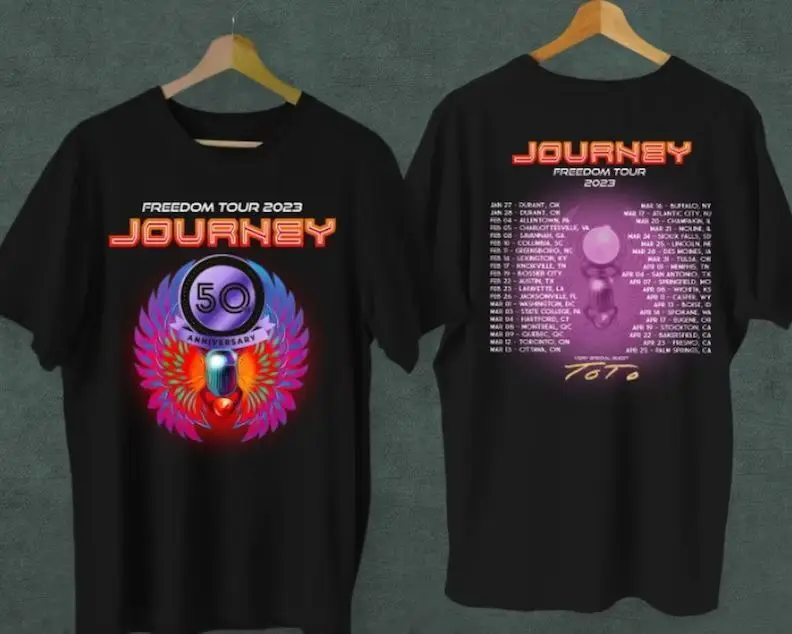 Футболка Journey Freedom Tour 2023 года 50-летие