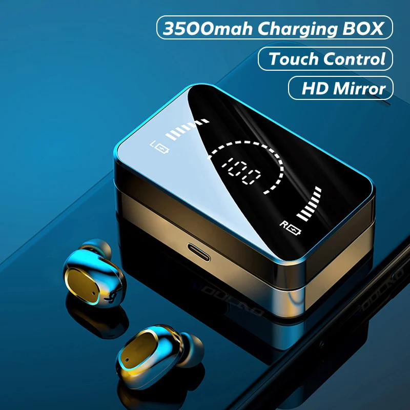 

Bluetooth 5.0 cuffie 9D Stereo sport auricolari Wireless impermeabili 3500mAh scatola di ricarica auricolari con cuffie per micr