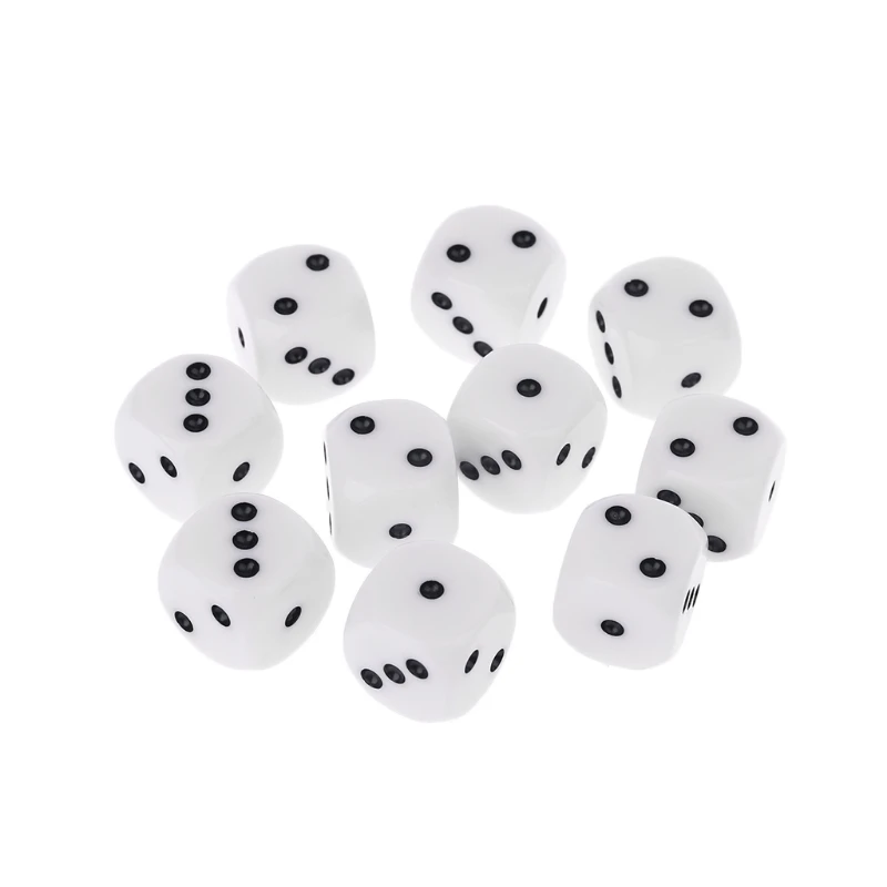 

10Pcs 16mm D3 Six Sided Dices Beads For Dungeons & Dragon D&D RPG Poly Desktop f