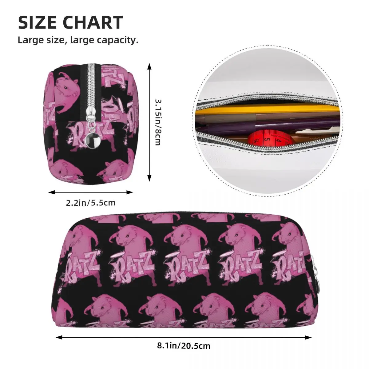 Фото Пеналы RATZs PINK MOUSE для студентов, подарочные пеналы-коробки, сумки для карандашей, пеналы-косметички, держатели для ручек №3
