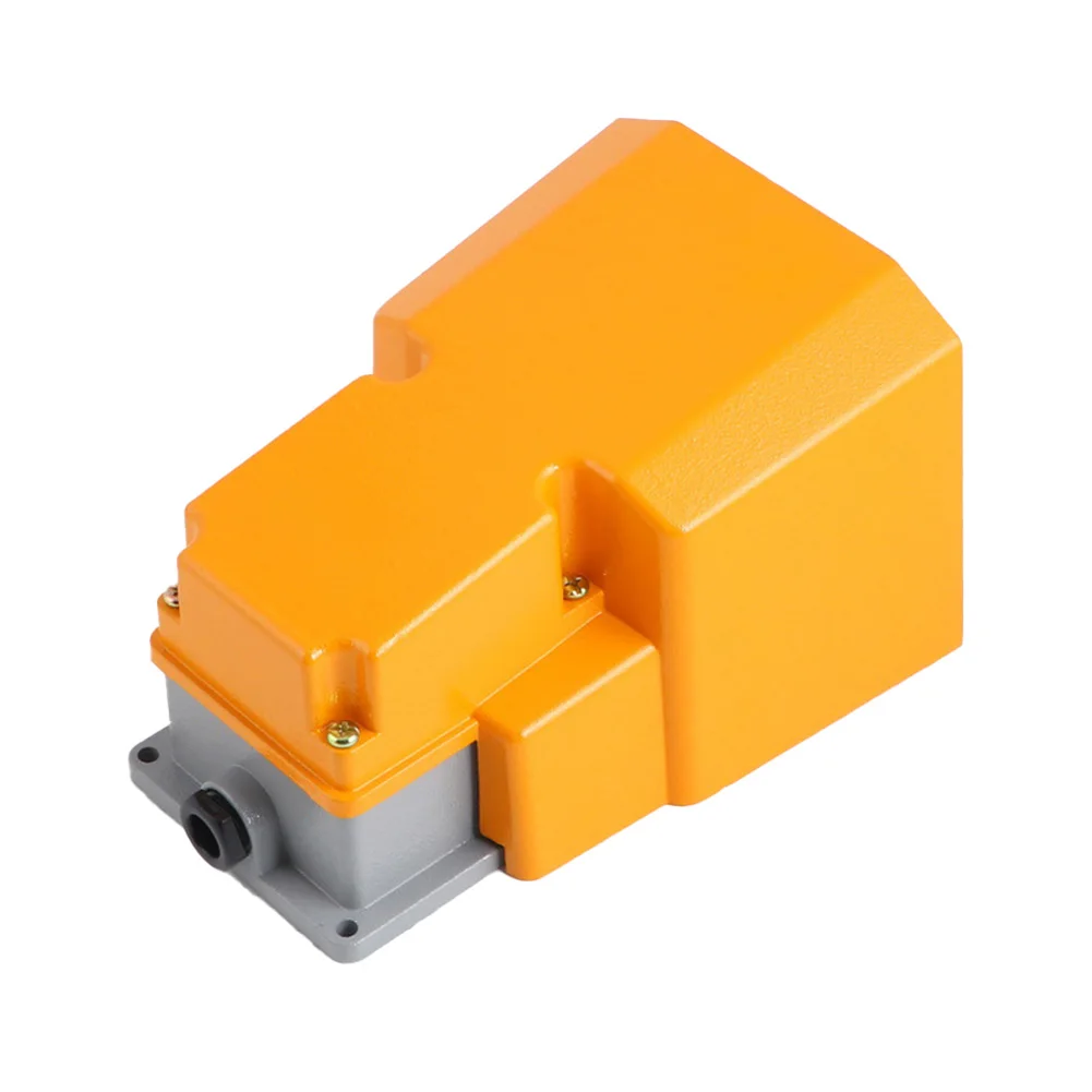

Yellow+gray color LTH16 Foot Switch Aluminum Shell Electrical Power Selfresetting Pedal Switch for easy identification