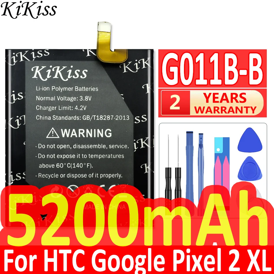 

5200mAh High Capacity Battery for Google Nexus Pixel 2 XL (G011B-B) Mobile Phone Li-ion Polymer Battery Big Power G011B-B