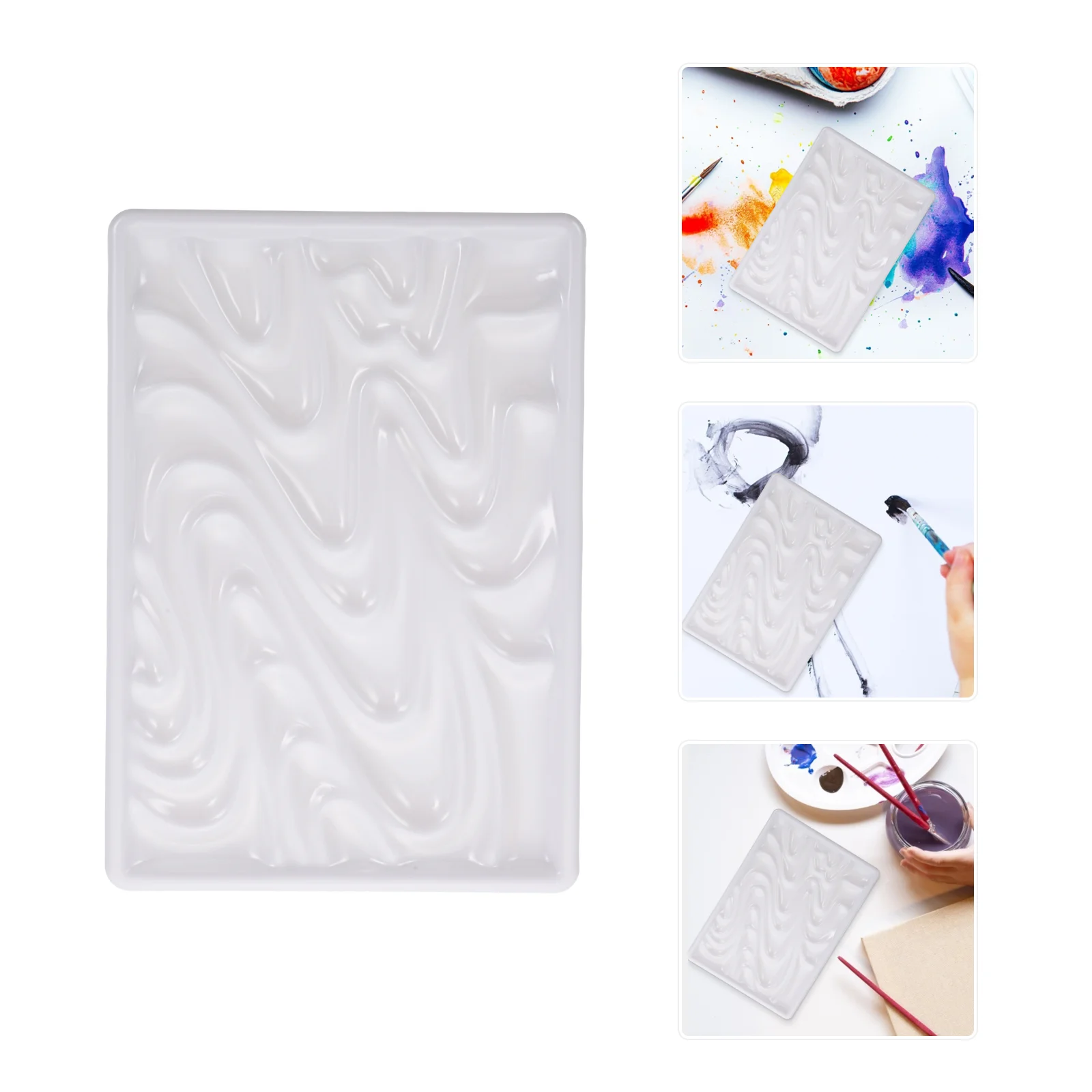 

Tray Watercolor Pallet Pigment Plate Mixing Painting Porcelain Color Multi Trays Watercolors Artists Ceramic Kids Holes Oil