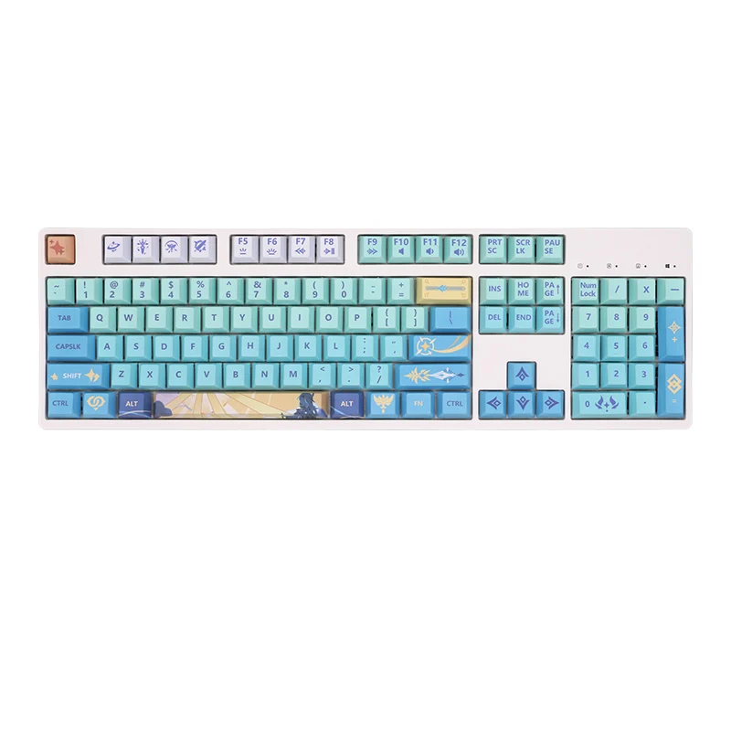 Механическая анимационная клавиатура varmilo Genshin Impact Eula C87 RGB 3mod, беспроводная клавиатура Механическая анимационная клавиатура varmilo Genshin Impact Eula C87 RGB 3mod, беспроводная клавиатура