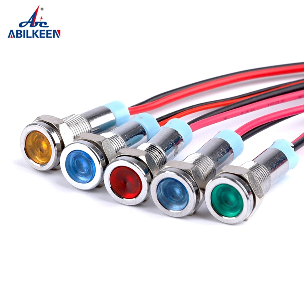 ABILKEEN диаметром 6 мм металлический индикатор с плоской головкой и кабелем