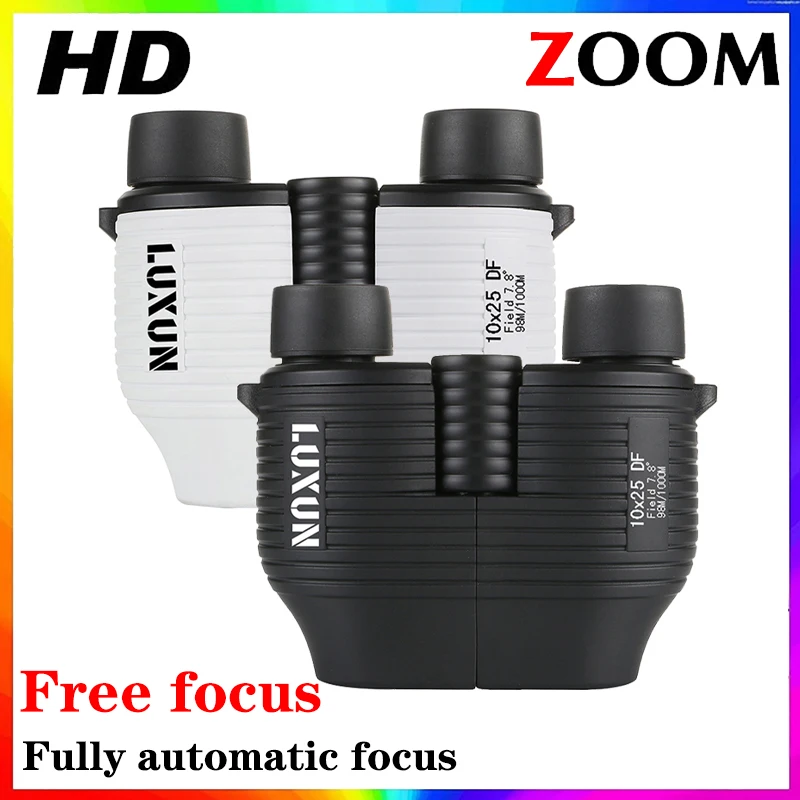 Zoom10x25 профессиональный телескоп с автофиксированным фокусом HD Porro Bak4, миниатюрный мощный бинокль для охоты, наблюдения за птицами, оборудование для кемпинга