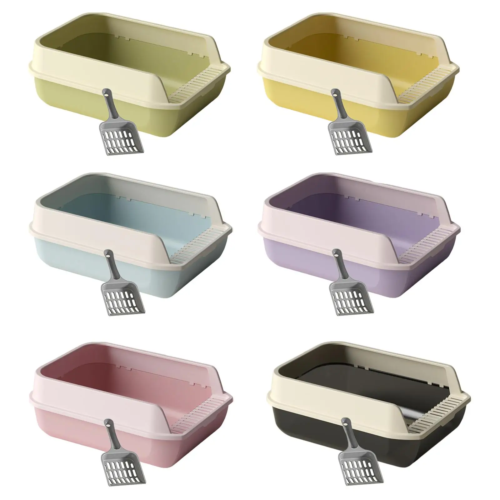 Litter Tray Travel Durable Kitty Litter Pan Cat Toilet For Indoor Cats Small Animals Pet Accessories