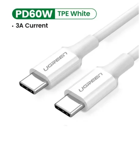 Ugreen PD 60 Вт USB C — USB Type-C Кабель QC4.0 3.0 Кабель для быстрой зарядки данных для Macbook Samsung S20 S9 Кабель USB C для iPhone 15