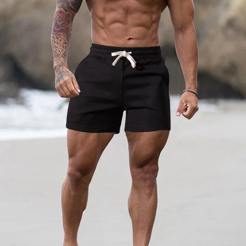 Мужские летние шорты повседневные хлопковые Homme баскетбольные большого размера