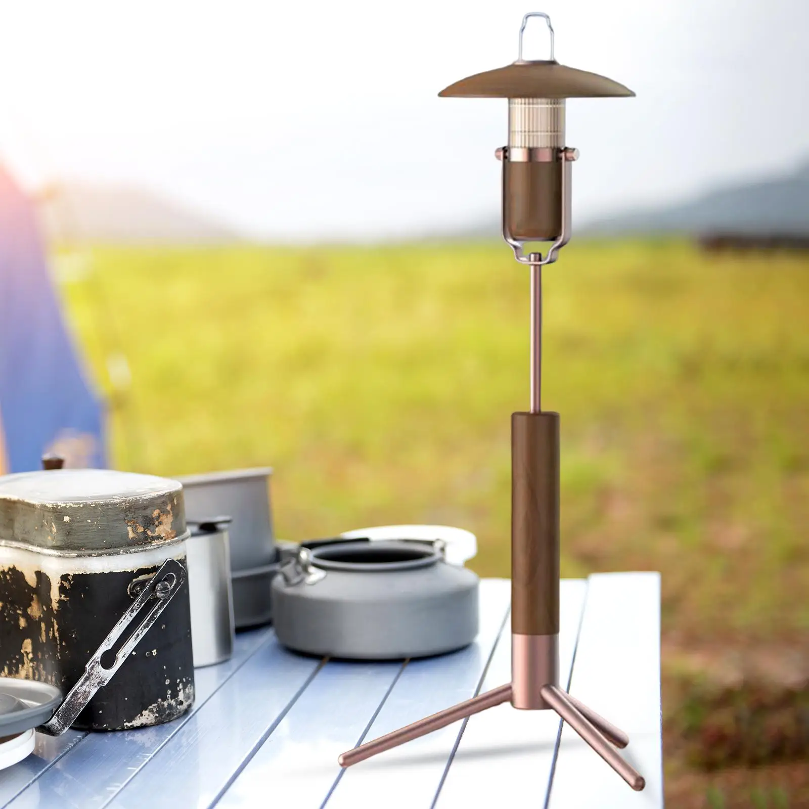 Camping Lantern Stand Table Lamp Pole Lamp Stand for Hiking Garden Backpacking Fishing