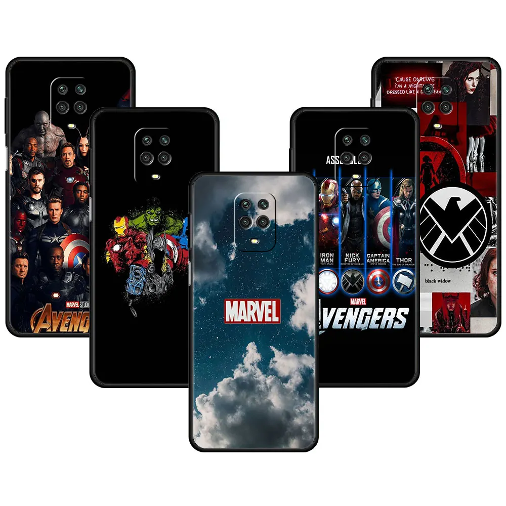 

Celular Funda Marvel Hero Logo For Xiaomi Redmi 9 9S 9T 9A 9C 11 Pro 10 K40 8 7 K50 10C 8T Fundas