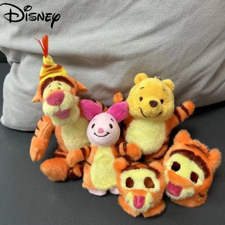 

Disney Doll Tigger Dress Up Plush Doll Head Cover Detachable Pendant Cute Winnie The Pooh Doll Keychain Birthday Gift