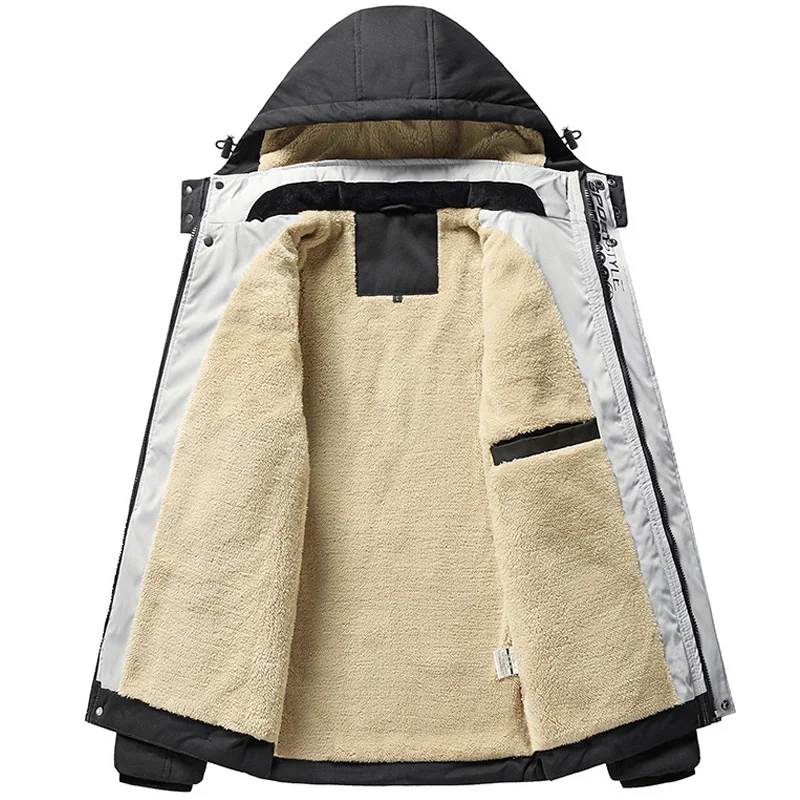 Jacket men parka L-6XL 7XL 8XL Winter new jacket Mens Plus velvet thickening Hooded Windbreaker coats men's casual warm jackets