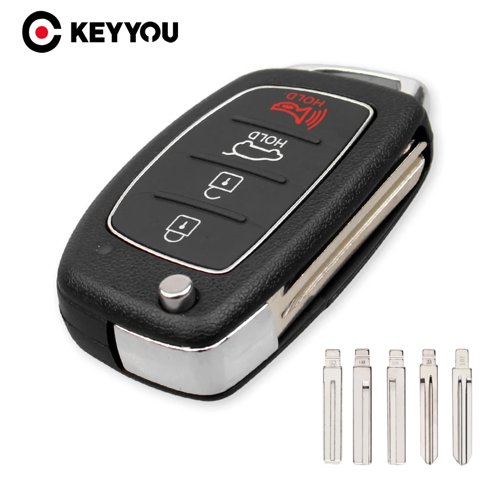 4 кнопки KEYYOU для HYUNDAI Mistra Santa Fe Sonata Tucson Accent I30 I40 I45 Новый Сменный складной чехол