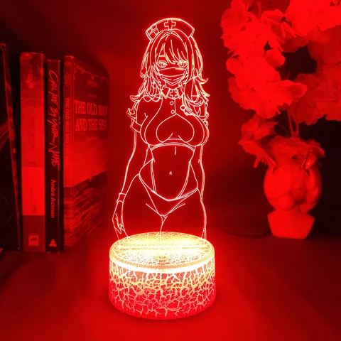 Лампа Hentai, судьба, аниме фигурка, Светодиодные ночные светильники, подарки для друга, Красочные мужские спальни, настольное украшение, сексуальная девушка, художественное освещение