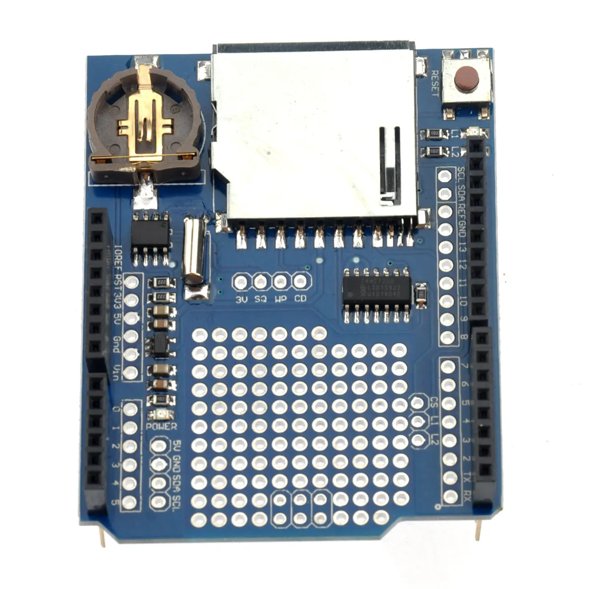 Фото Deek-Robot Shield V1.0 для Mega Leonardo Card Fat16 Fat32, часы реального времени RTC, регулятор 3.3V №1
