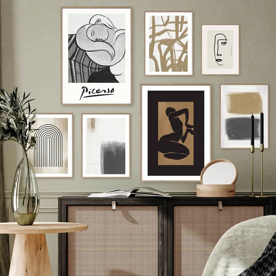 Абстрактные плакаты в стиле бохо минималистичные Геометрические линии Картина