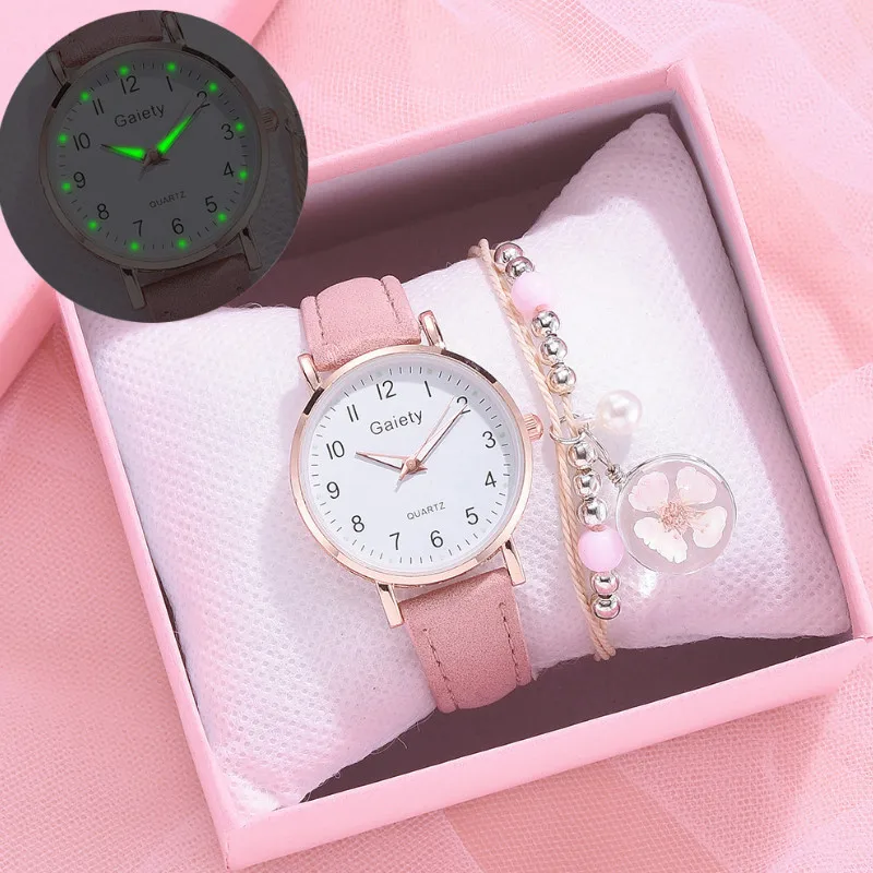 

Personality Creative Luminous Watch Bracelet Set Women's Men's Quartz Watches