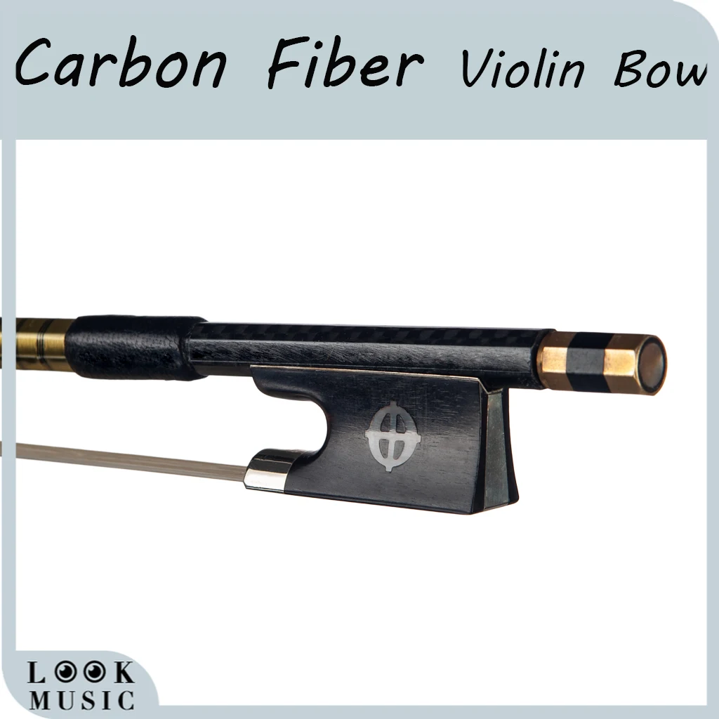 

Усовершенствованный лук из углеродного волокна 4/4, лук для скрипки, клетка из углеродного волокна с эбеновой лягушкой, прочный лук