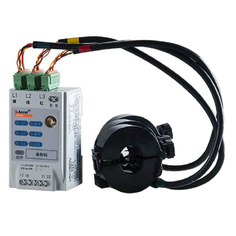 

wireless Lora 3 phase energy monitor power meter with CTs piercing connect AEW100-D20X