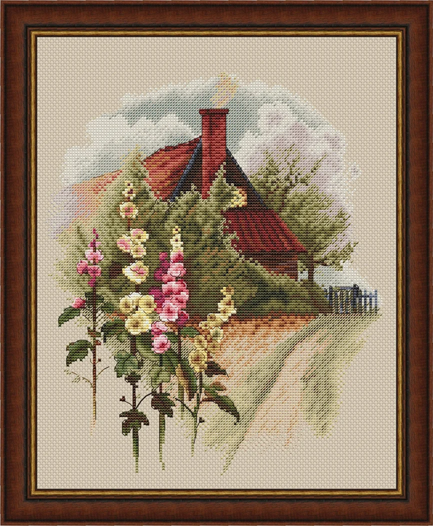 

Small House 33-38 embroidery kits, cross stitch kits,cotton frabric DIY homefun embroidery Shop10