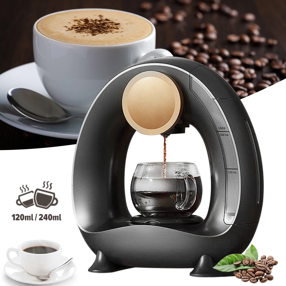 Coffee Machine Mute 1400W Portable Mini Spot Domestic Coffee Brewer Ultra Quiet Ground Coffee Maker Kitchen Tools 1pc