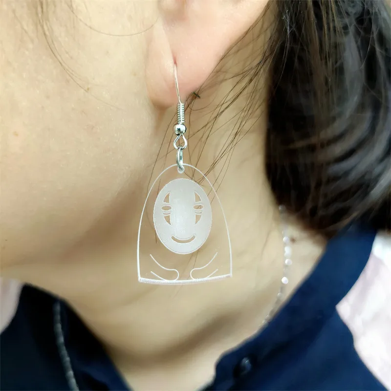 

Clear No Face Man Drop Earrings for Women Mushroom Trendy Jewelry Acrylic