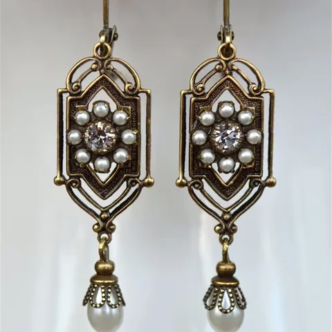 Золотые серьги-капельки NovoPublic