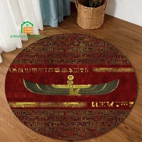 mayan hieroglyphs flannel round area rug for bedroom non slip carpets for living room kitchen mats for floor 5 sizes
