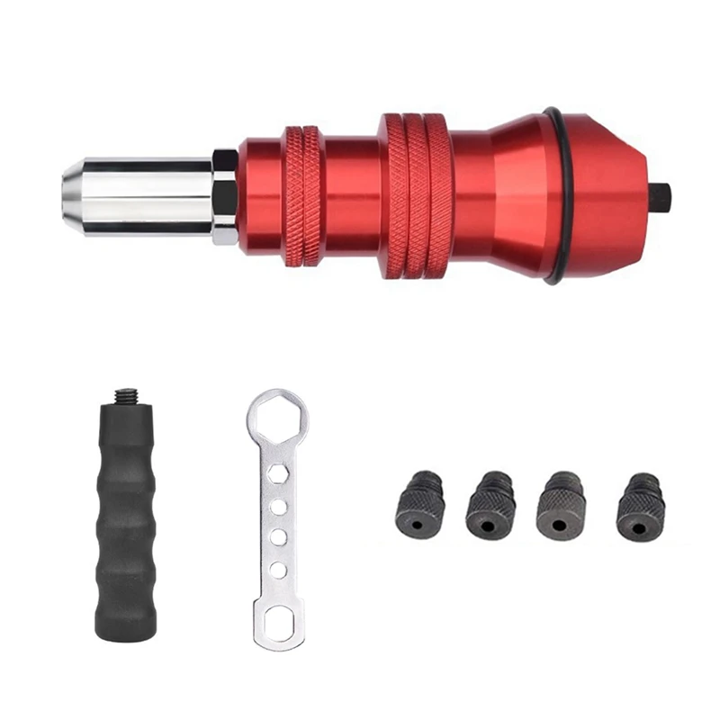 

Electric Rivet Tools Adapter 2.4 -4.8Mm Rivet Nut Tool Bit Adapter, Insert Nut Pull Riveting Tool Cordless Rivet Tool