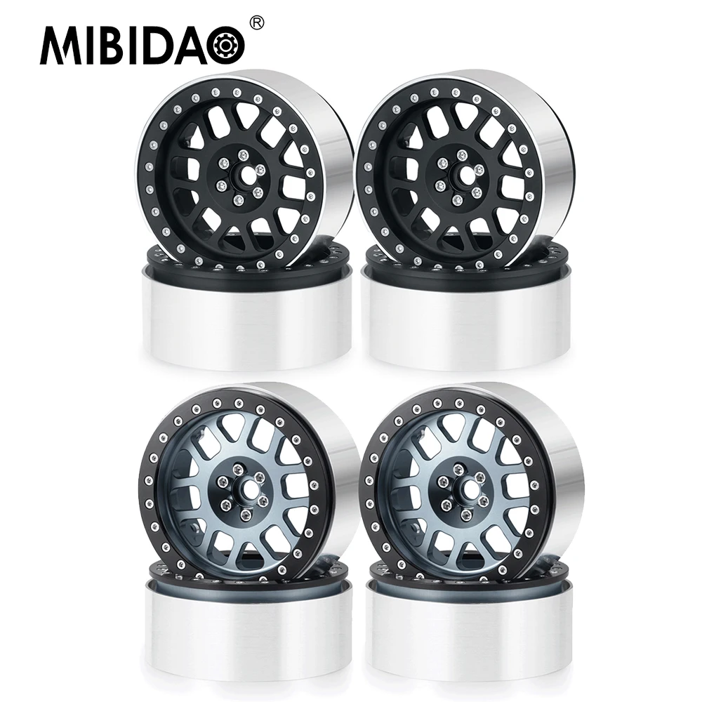 Колесный обод MIBIDAO из алюминиевого сплава 2 6 дюйма с Бусиной ступица для Axial Wraith