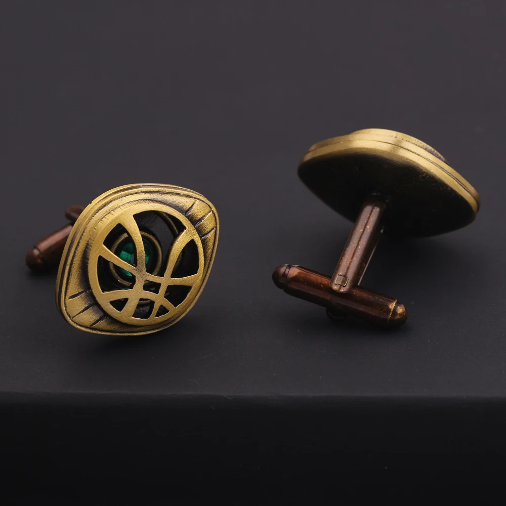 

Disney Marvel Movies Doctor Strange Cufflinks Mystic Eye Of Agamotto Metal Cufflinks for Men Charms Jewelry Accessories Gift
