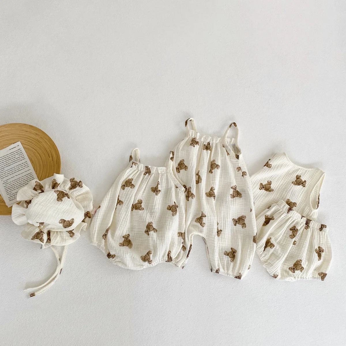 

Детский хлопковый комбинезон с шапкой, из дышащего органического хлопка